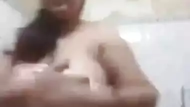 Chubby Indian minx during sex video chat teases BF with XXX nipples