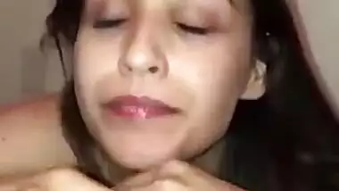 Horny girl sucking big dick like pro