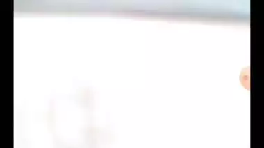 Tight pink pussy and round boobs showing GF video call