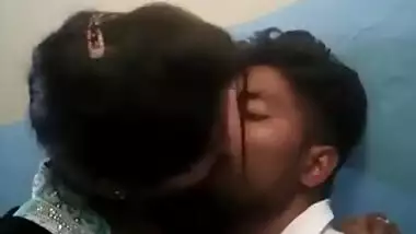 Lovely Indian student kisses her sex partner who touches her XXX parts