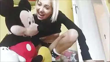 There is no doubt: my cousin still enjoys playing with her plush toys but she shouldn't be playing this way!