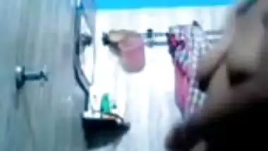 Indian aunty bathing