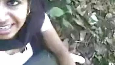 Tamil hot school girl sucking a dick in the forest