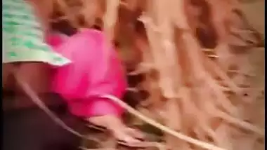 Husband caught wife emotional fuck with lover outdoor in jungle, Desi mms sex