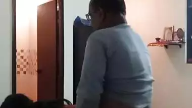 Man hurry to fuck after his wife came from office