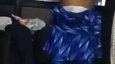 Sexy Telugu Girl Changing Dress At Office