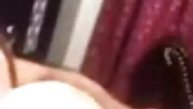 Horny babe red kisses to bf