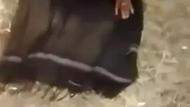 Awesome sex with sexy and skinny village Desi Aunty outdoor in the jungle